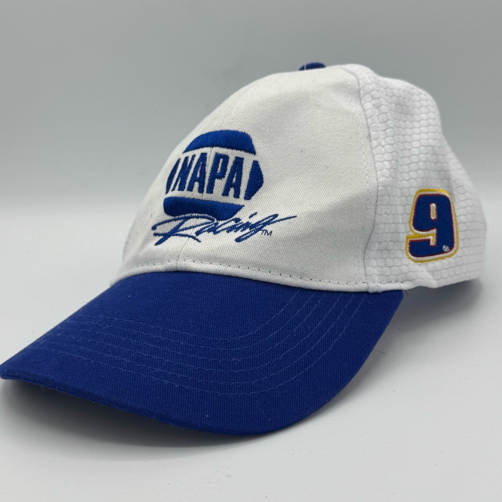 Chase Elliott Strapback Hat Cap Napa Racing  #9 Car White Blue Bill NASCAR
